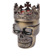 Skull King Style Zinc Alloy Double Layers Herb Tobacco Cigarette Grinder, Bronze, Red Copper