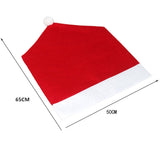 Red Hat Christmas Decoration Chair Cover, Size: 65cm x 50cm, Red Hat