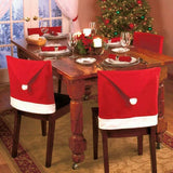 Red Hat Christmas Decoration Chair Cover, Size: 65cm x 50cm, Red Hat