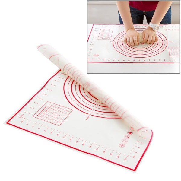 Large Soft Platinum Silicone Kneading Dough Mat Glass Fiber Reinforced Nonstick Rolling Mats Pasta Tools, Silicone Kneading Dough Mat