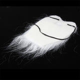 White Bushy Mustache Fake Beard with Elastic Strap, White Bushy Mustache