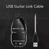 USB Interface Guitar Link Cable PC / MAC Recording, USB Interface Guitar Link Cable (Black), USB Interface Guitar Link Cable (White)