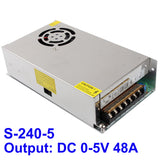 S-240-5 DC 0-5V 48A Regulated Switching Power Supply, with Cooling Fan