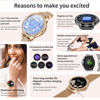 Xiaomi Mijia Women Smart Watch True Blood Oxygen 1.32Inch 360*360 HD Screen Diamond Bracelet Bluetooth Call Smartwatch Ladies