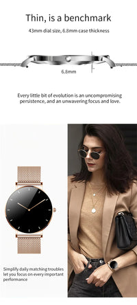 Xiaomi Mijia Ultrathin Smart Watch Women 1.36-inch AMOLED HD Pixel Display Always Shows Call Time Reminder Smartwatch