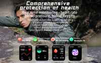 LIGE Outdoor Men Smartwatch Compass Barometer Altimeter GPS Trajectory Outdoor Sport Bluetooth Call 650mAh 2.0'' Smart Watch Men