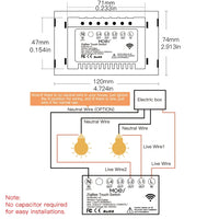 Moes ZigBee Wall Touch Smart Light Switch With Neutral/ No Neutral No Capacitor Smart Life APP Tuya Voice control Alexa Google