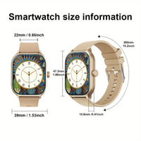 Smart watch with full touch screen, call, message reminder and other functions, suitable for men and women