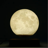 T30 Levitating Moon Lamp Night Light Floating 3D Printing LED Moon Lamp with Wooden Base and Magnetic with 3 Colors