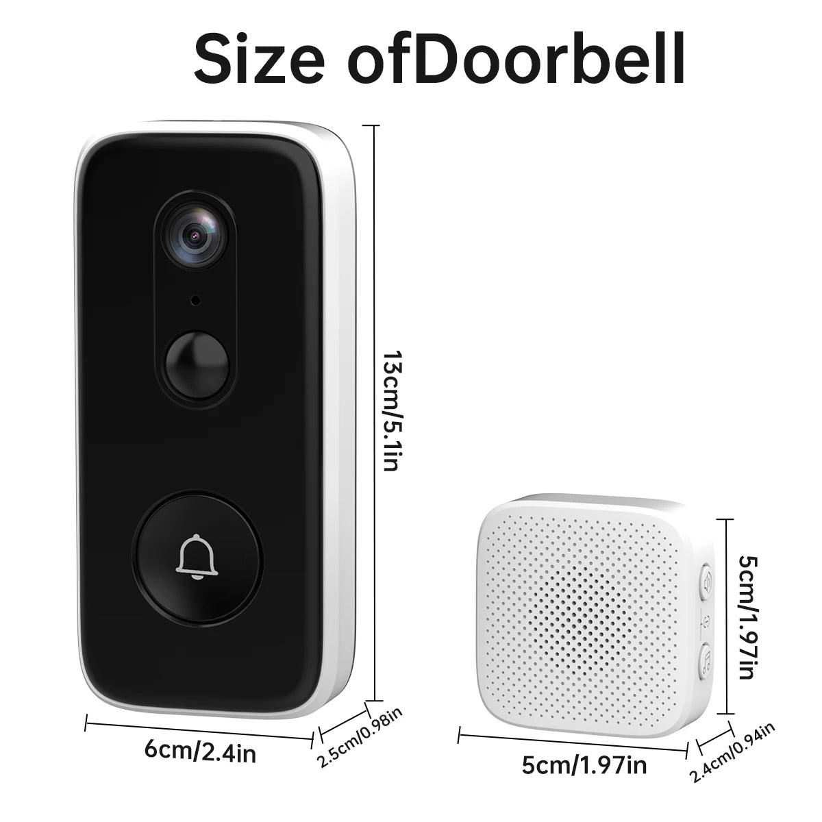 JOOAN Intelligent WiFi Doorbell With Camera Smart Home 3MP WiFi Video Doorbell Outdoor Battery Powered Security Video Intercom