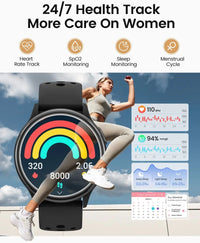 Smart Watches for Women [400+Watch Faces/Calls/Female Health], 1.27" Fitness Tracker Smartwatch for iPhone ＆ Android, Activity T