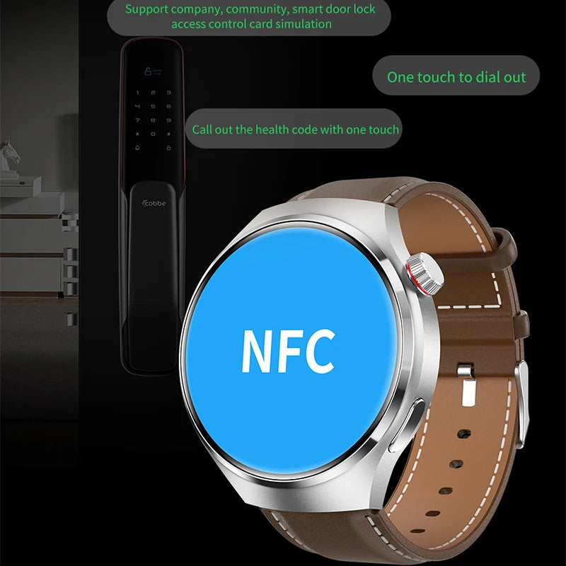 2023 New NFC Men's Smart Watch Bluetooth Call GPS Motion Track Smart Watch Blood Pressure Temperature Monitoring Smart Men Watch