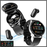 GEJIAN X10 Headset Smart Watch TWS Two In One Wireless Bluetooth Dual Headset Call Health Blood Pressure Sport Music Smartwatch