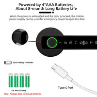 RAYKUBE M5 US Free Delivery Tuya BLE Smart Fingerprint Door Lock Electronic Lock with Password/Key/Card/Tuya APP Unlock