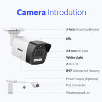 ANNKE 4K Smart Dual Light Bullet Network Camera Built-in mic Outdoor 8MP Smart Home POE IPC Support people vehicle detection