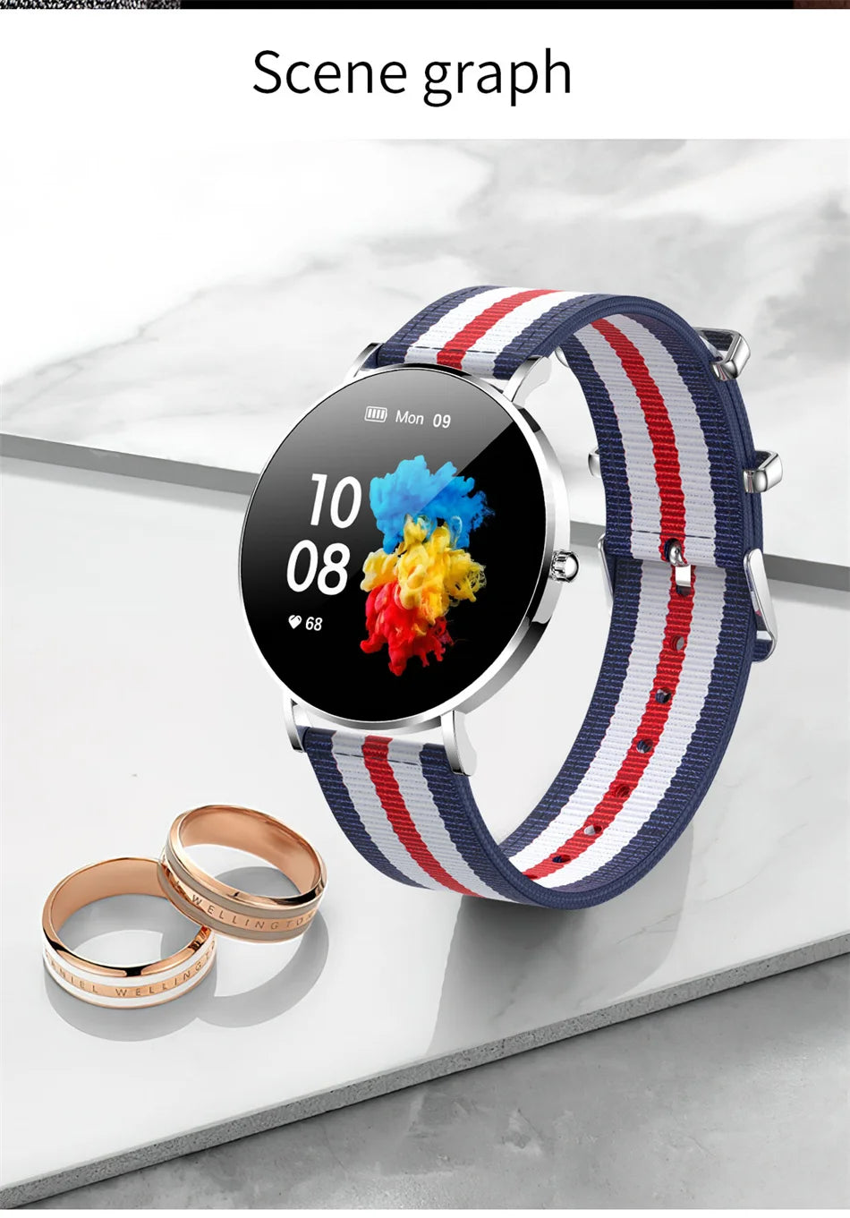 Xiaomi Mijia Ultrathin Smart Watch Women 1.36-inch AMOLED HD Pixel Display Always Shows Call Time Reminder Smartwatch