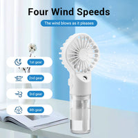 Handheld Portable Fan Water Spray Mini Fan Air Cooling Mist Fan Air Humidifier For Room Outdoor Camping Summer Hydration Device