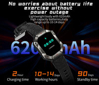 Men Smart Watch For Android IOS Fitness Watches Ip68 Waterproof Military Healthy Monitor AI Voice Bluetooth Call Smartwatch 2023