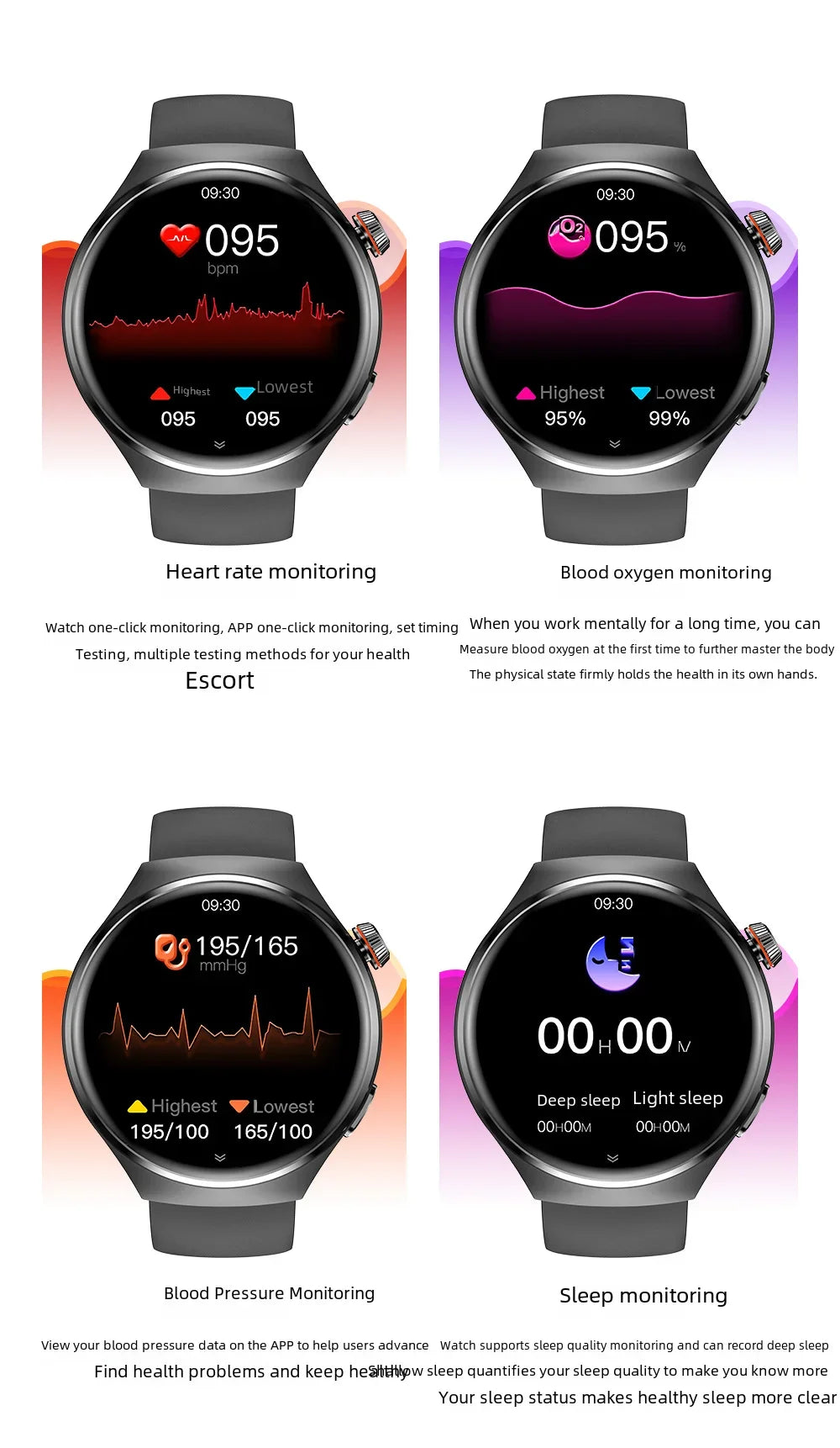 ﻿MT26 Voice Assistant Outdoor Men Smartwatch AMOLED Health Monitoring Professional Sports Fitness Wireless Charging GPS Tracker