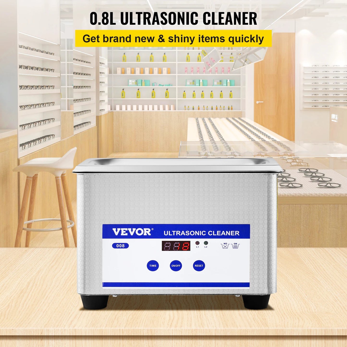 VEVOR Home Appliance 0.8L 2L 3L 6L 15L Ultrasonic Cleaner Portable Washing Machine Dishwasher Lave-Dishes Ultrasound Bath Sonic