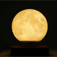 T30 Levitating Moon Lamp Night Light Floating 3D Printing LED Moon Lamp with Wooden Base and Magnetic with 3 Colors