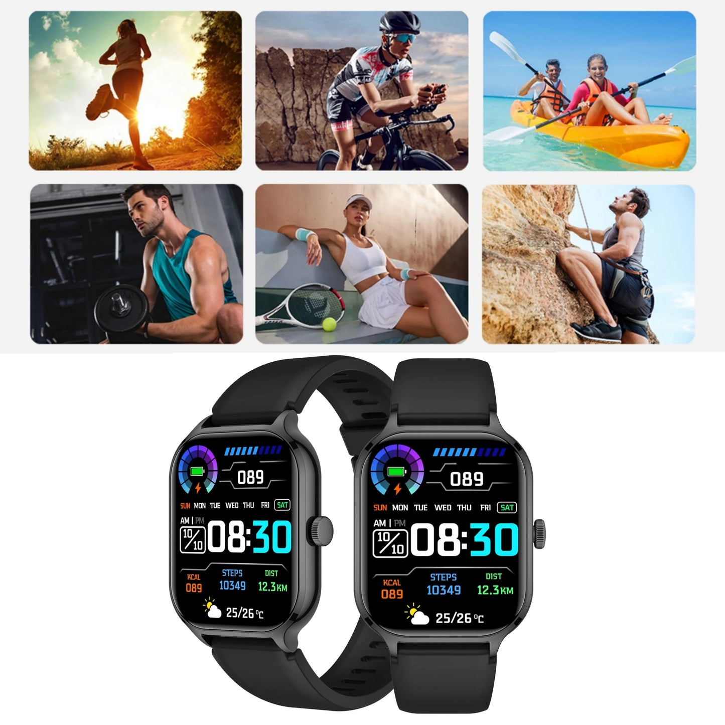 Smart watch, wireless calling/dial, multi-Sport mode, information reminder, Various APP Reminders,for iPhone/Andriod