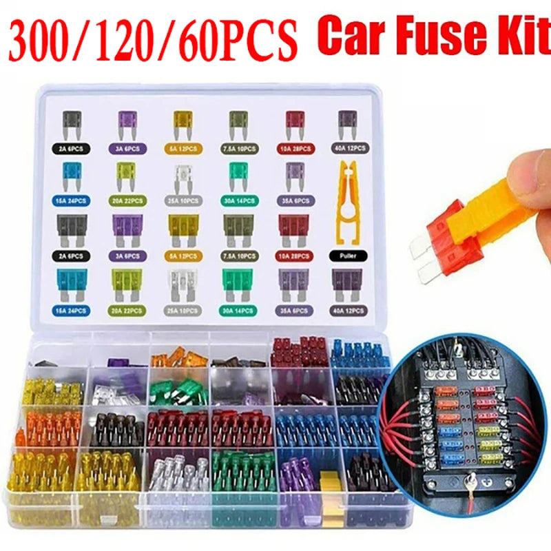 300/120/60 Pcs Truck Blade Car Fuse Kit The Fuse Insurance Insert Auto Accessorie