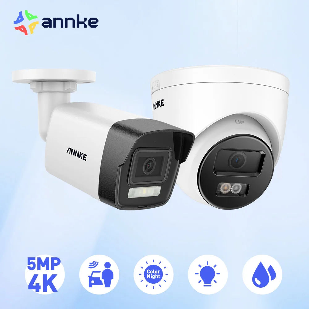 ANNKE 4K Smart Dual Light Bullet Network Camera Built-in mic Outdoor 8MP Smart Home POE IPC Support people vehicle detection