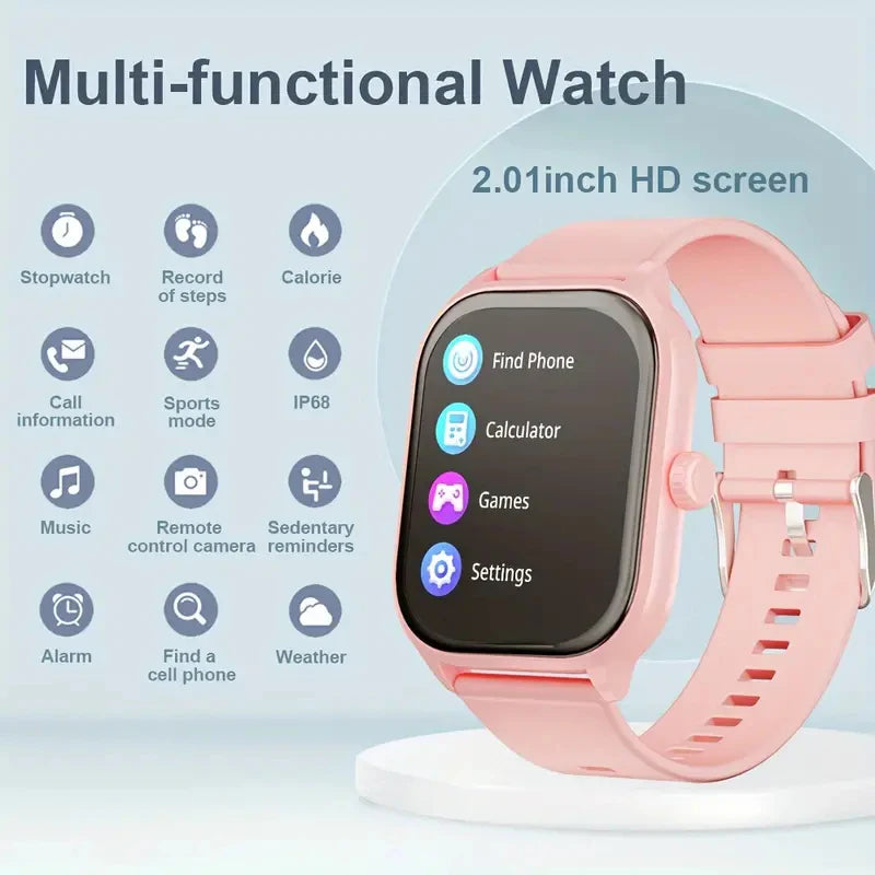 Smart watch with full touch screen, call, message reminder and other functions, suitable for men and women