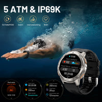 2024 KOSPET TANK T3 Smart Watch For Men 500mAh Battery Smartwatch Women Digital Fitness Watches AMOLED AI Voice AOD Bluetooth