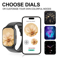 Smart watch, wireless calling /dial, Various APP Reminders,Suitable for men and women, sports watches, for iPhone/Andriod