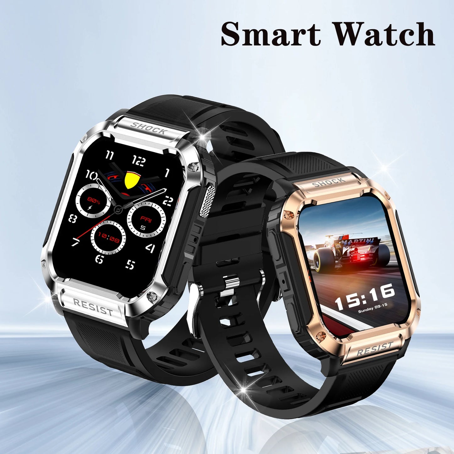 Smart watch, wireless call/dial, multi-sport mode, call reminder and rejection, SMS reminder, message reminder viewing, multiple