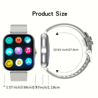 Smart watch, Bluetooth calls, message reminders, custom dial wallpaper, compatible with Android and iPhone