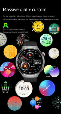 ﻿MT26 Voice Assistant Outdoor Men Smartwatch AMOLED Health Monitoring Professional Sports Fitness Wireless Charging GPS Tracker