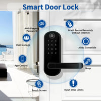 Keyless-Entry Fingerprint Smart Door Lock Digital Electronic Lock with Code Passcode, Electric Door Knob Perfect for Entry Doors