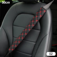 50/75cm Car Seat Belt Shoulder Guard Massage Net Breathable Four Seasons Padding Pad Car Interior Accessories Polyester Fiber