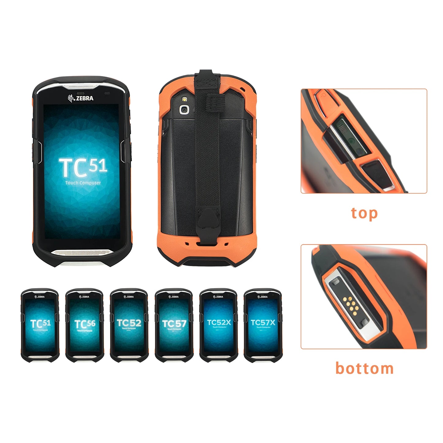 New Protect Cover Handstrap Bumper Multi-Colored For Zebra Motorola TC51 TC510K TC56 TC52 TC57 Case