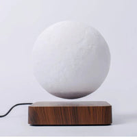 T30 Levitating Moon Lamp Night Light Floating 3D Printing LED Moon Lamp with Wooden Base and Magnetic with 3 Colors