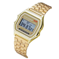 Fashion Watch WR F91W Steel Band Electronic Watch Sport Watches Alarm Clock Electronic Wristwatch Casual Watch