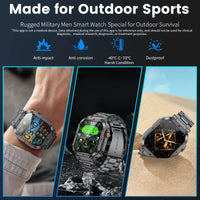 LIGE Outdoor Sports Fitness Smartwatch For Men 1.96 Inch Screen Bluetooth Calling Waterproof Watches Blood Oxygen Reloj Hombre