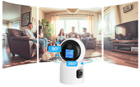 ZOSI 360° Smart Home Security Camera PTZ Auto Tracking Baby Monitor AI Panoramic HD Night Vision Indoor WiFi Surveillance Camera