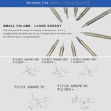 QUICKO T12-BCF3 Lead-free Soldering Iron Tip, T12-BC1, T12-BC1.5, T12-BC2, T12-BC3, T12-BCF1, T12-BCF2, T12-BCF3