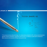 QUICKO T12-D4 Lead-free Soldering Iron Tip, T12-D4, T12-D08, T12-D12