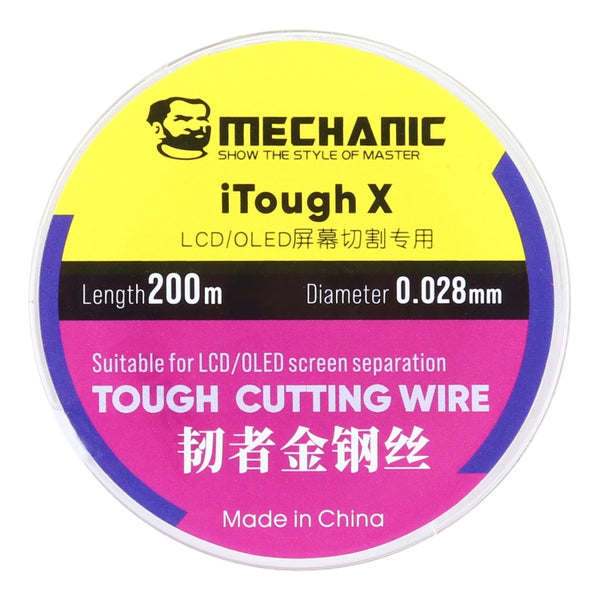 MECHANIC iTough X 200M 0.028MM LCD OLED Screen Cutting Wire, MECHANIC 0.028MM 200M