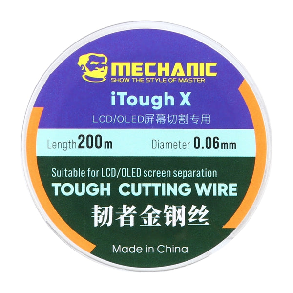 MECHANIC iTough X 200M 0.06MM LCD OLED Screen Cutting Wire, MECHANIC 0.06MM 200M