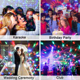 YouOKLight YK2278 3W Sound Activated Party DJ Lighting RBG Disco Ball Strobe Lamp Stage Par Light with 7 Modes, Without Remote Control