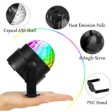 YouOKLight YK2278 3W Sound Activated Party DJ Lighting RBG Disco Ball Strobe Lamp Stage Par Light with 7 Modes, Without Remote Control