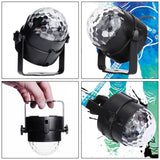 YouOKLight YK2278 3W Sound Activated Party DJ Lighting RBG Disco Ball Strobe Lamp Stage Par Light with 7 Modes, Without Remote Control