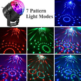 YouOKLight YK2278 3W Sound Activated Party DJ Lighting RBG Disco Ball Strobe Lamp Stage Par Light with 7 Modes, Without Remote Control