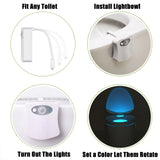 YouOKLight Motion Activated Toilet Nightlight, LED Toilet Light Bathroom Washroom